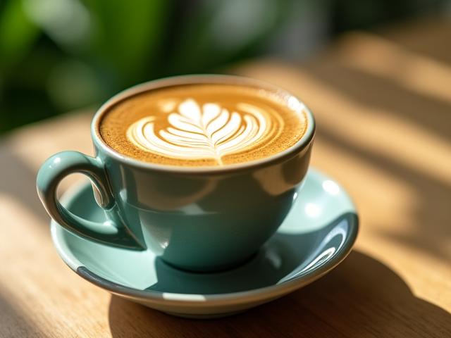 Makro-Aufnahme Latte Art