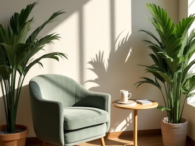Ein gemütlicher Sessel in einer ruhigen Ecke von Canopy Brews